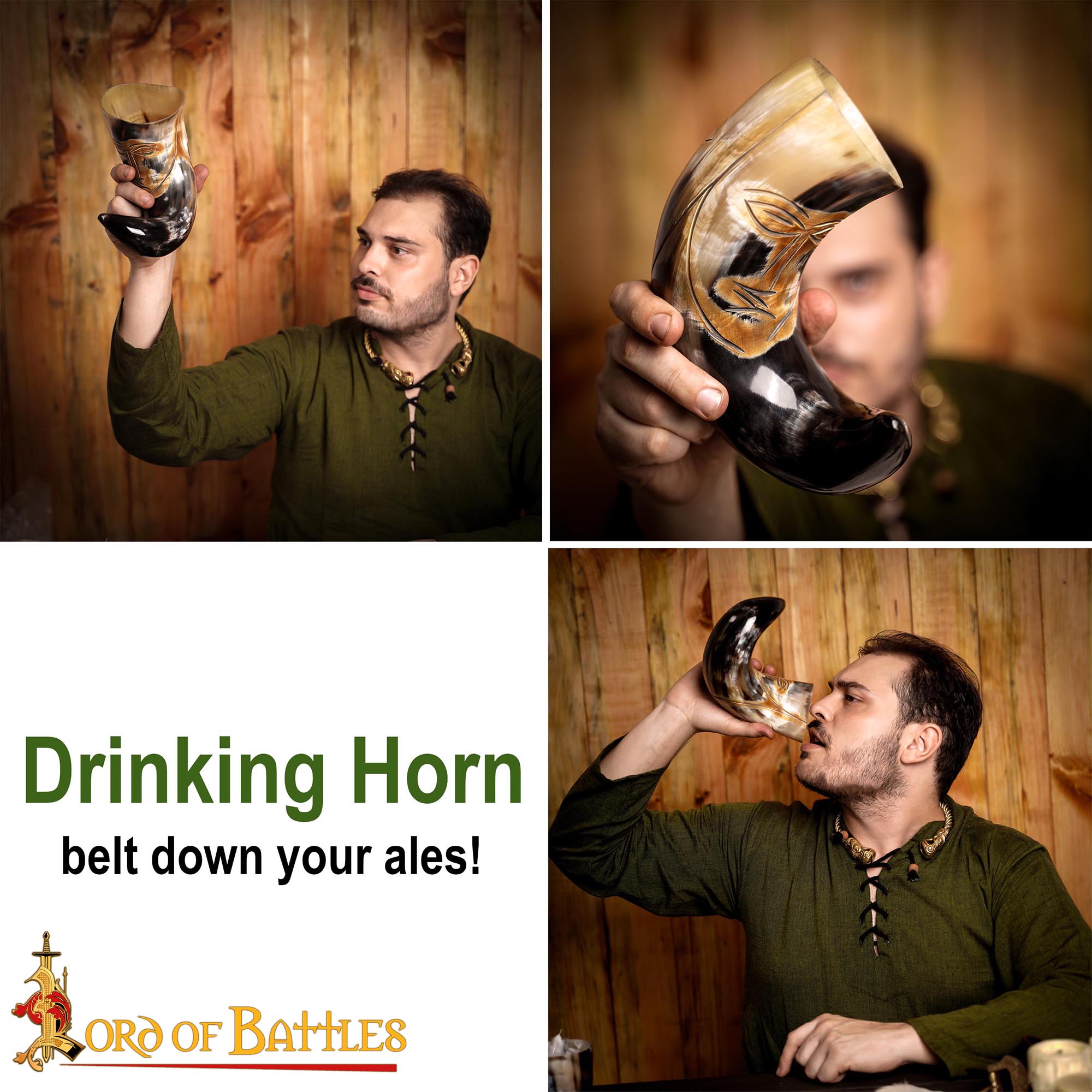 25400 pattern-2 The Tribal Face 500 – 600 ML Genuine Drinking Horn