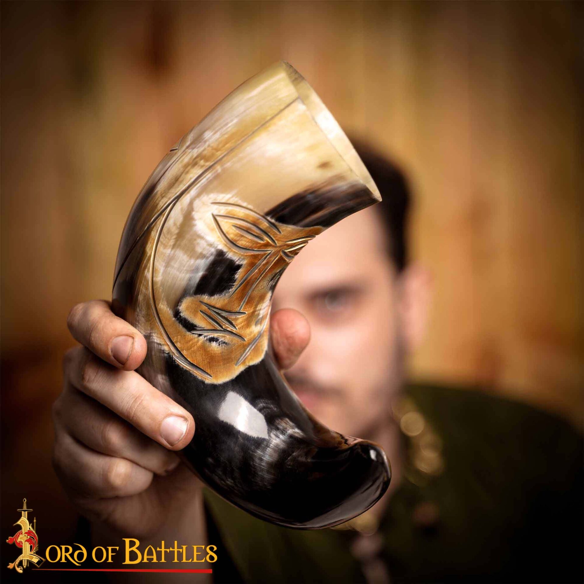 25400_ (4) The Tribal Face 500 – 600 ML Genuine Drinking Horn