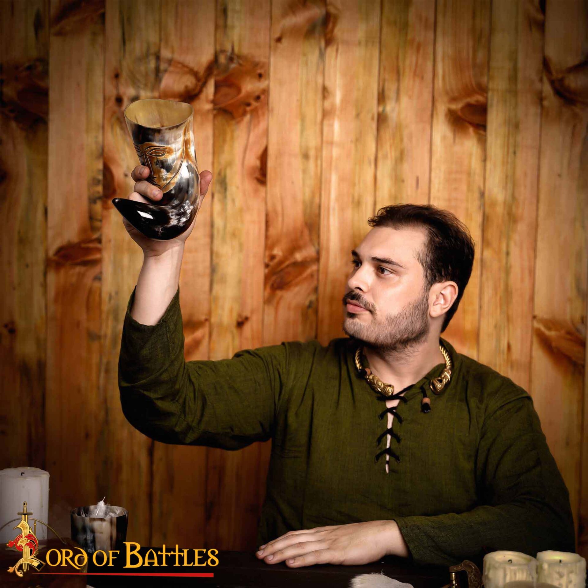 25400_ (6) The Tribal Face 500 – 600 ML Genuine Drinking Horn