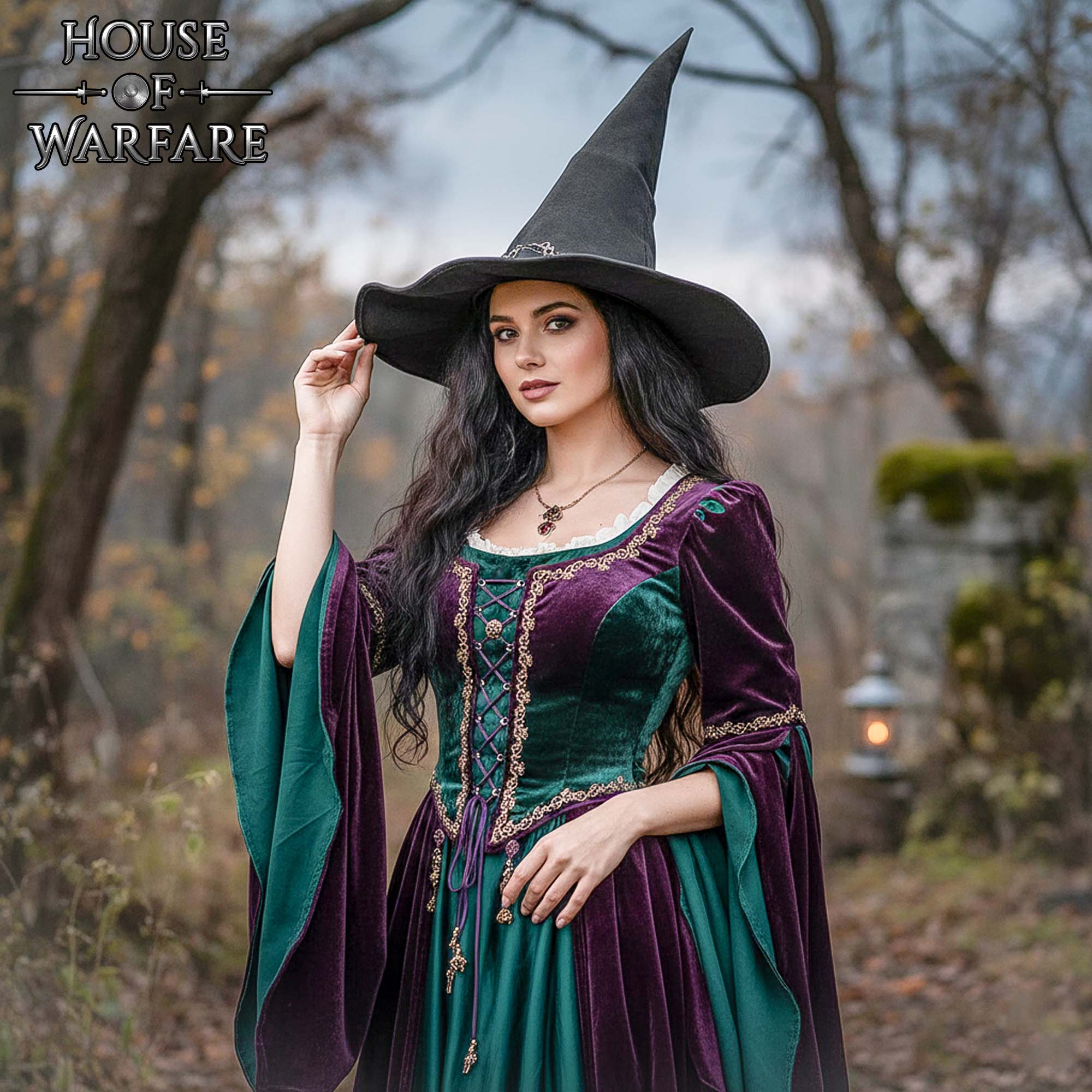 Medieval Leather Wizard Hat Handmade Fantasy Sorcerer & Witch Hat-701782BK 4 Wizard Hat