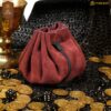 Medieval Suede Leather Coin Pouch Authentic Drawstring Money Bag-300644 Bag