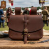Mythrojan Medieval Leather Belt Pouch Handmade Genuine Leather Waist Bag-300354BR medieval leather bag