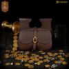 Mythrojan Medieval Leather Belt Pouch Handmade Genuine Leather Waist Bag-300878BR 4 Leather Kidney Pouch