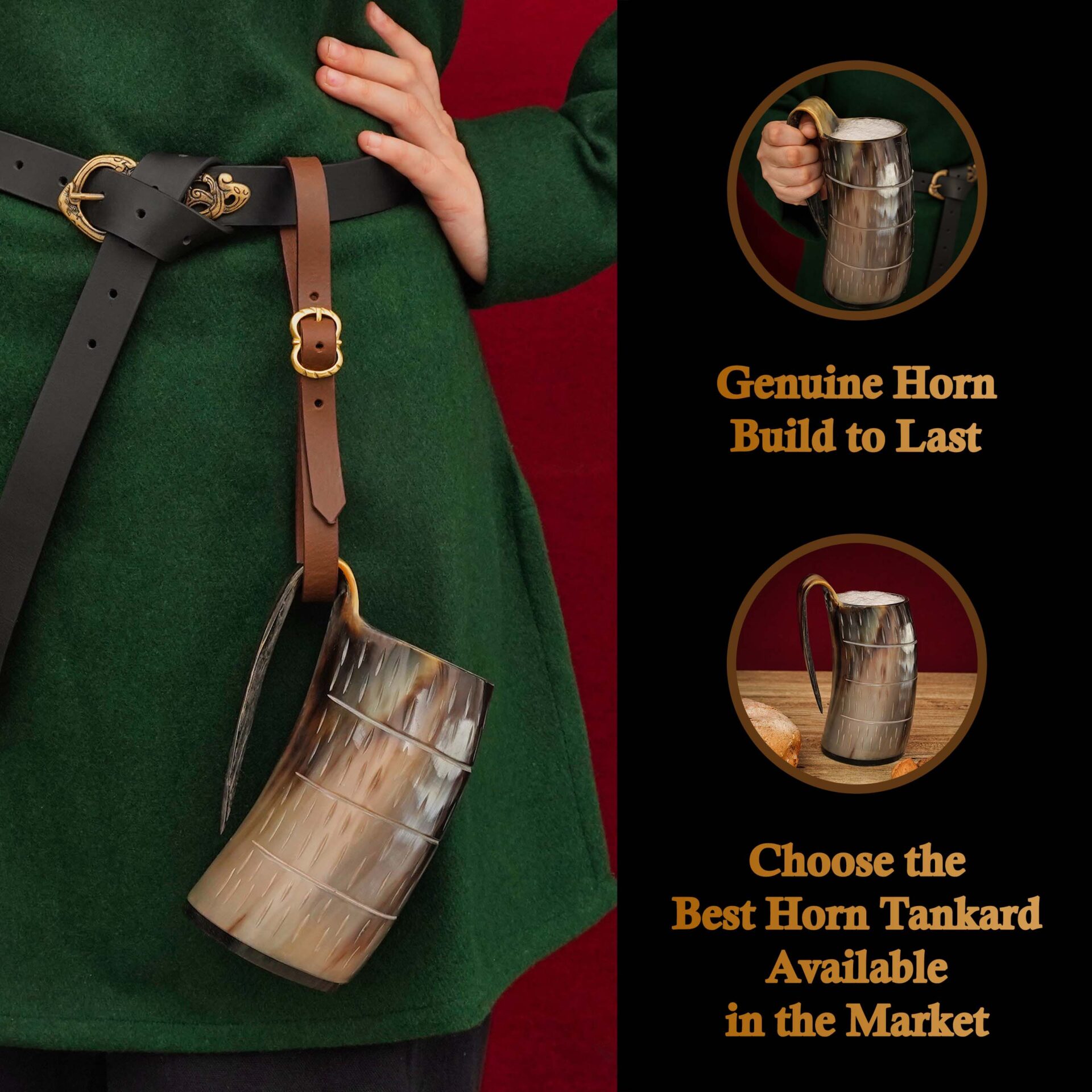 Handcrafted Viking Ox Horn Mug