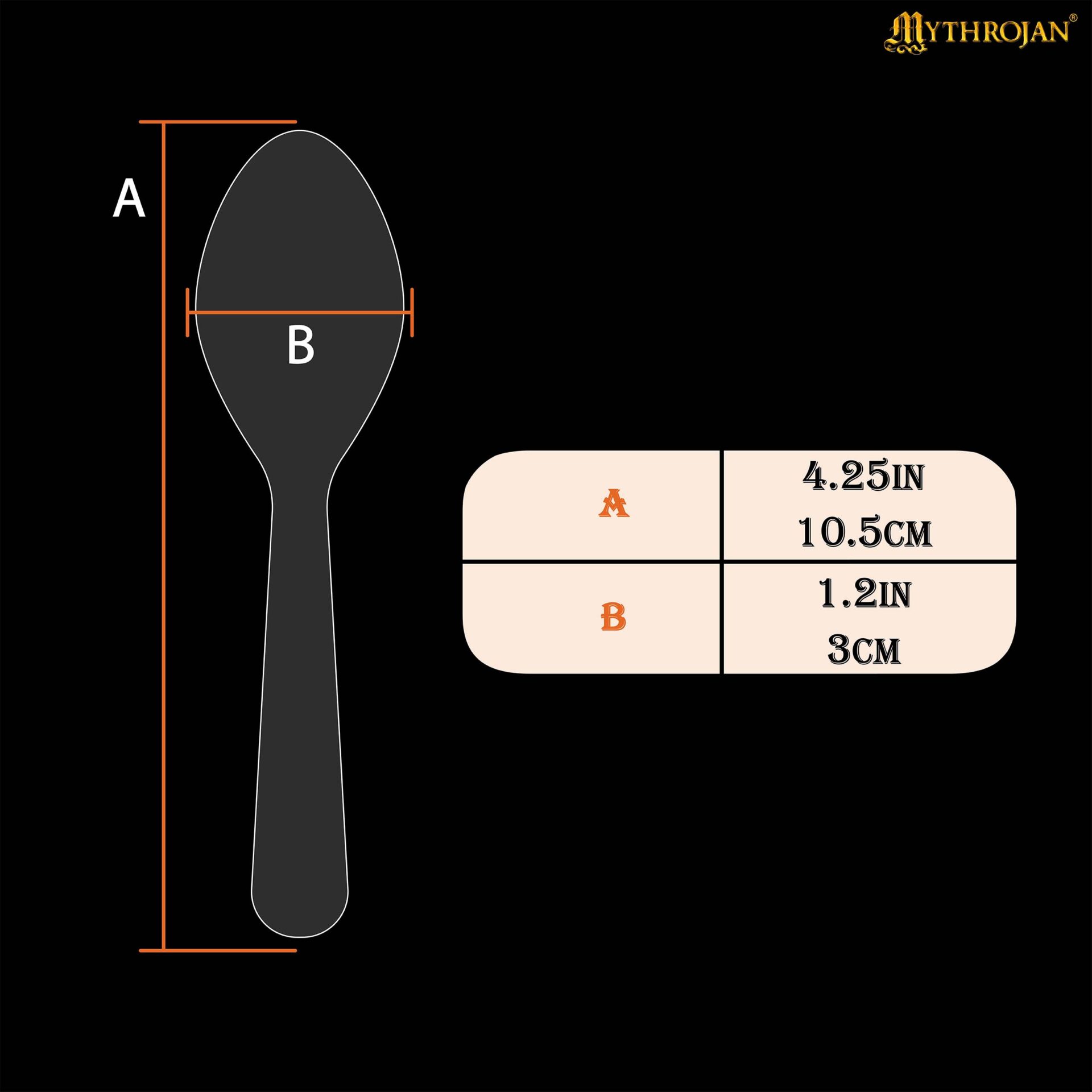 Print Mythrojan 4pcs Buffalo Horn Spoons Polished Finish Handcrafted from Genuine Ox Horn Fully Functional Horn Accessory for Reenactments