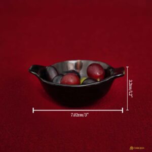 5-size Mythrojan Hand Crafted Small Serving Horn Bowl with handle Polished Finish