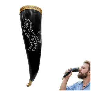 Viking Stallion Drinking Horn