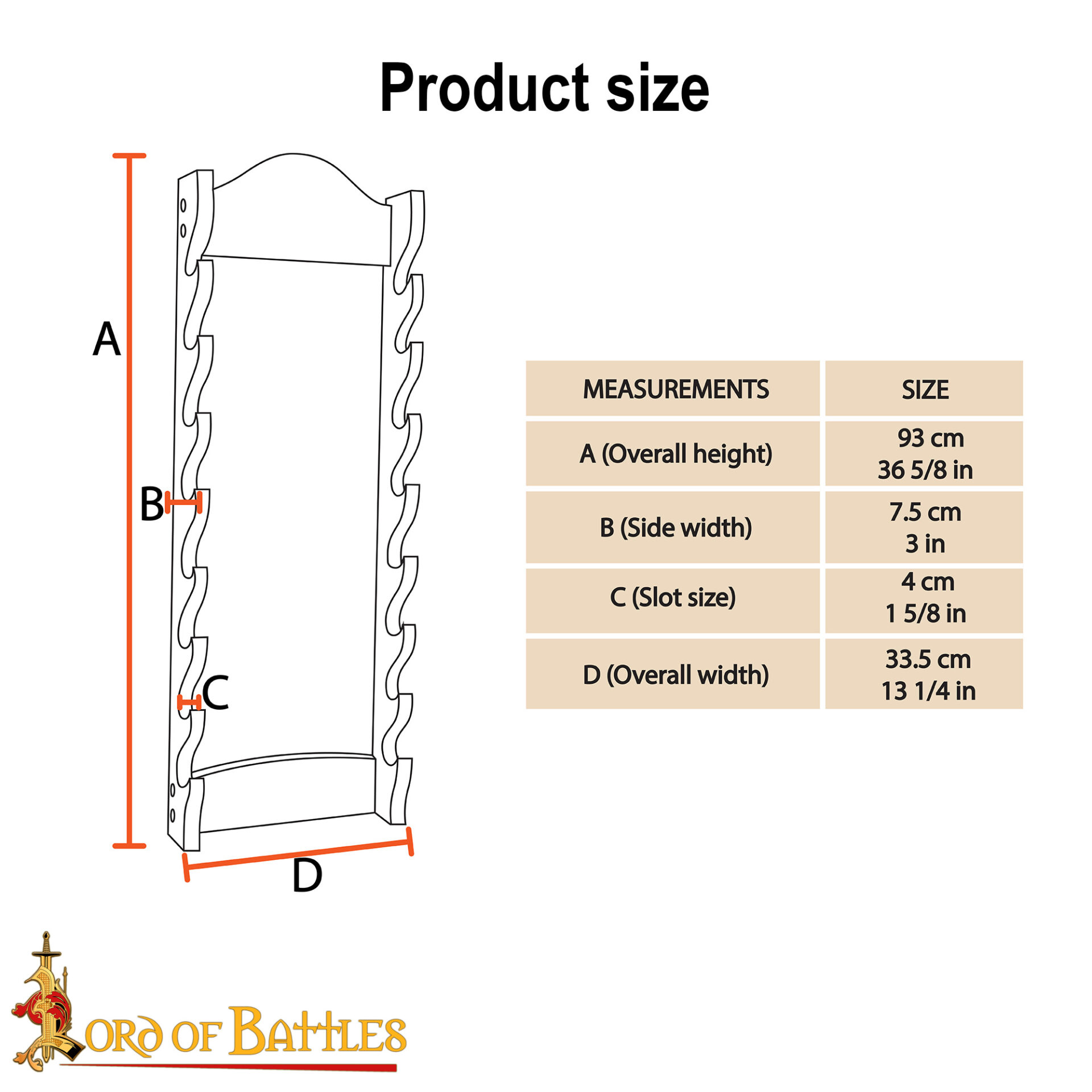 Eight Tier Handcrafted Genuine Hardwood Sword and Axe Stand-26154 2 Stand