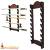 Eight Tier Handcrafted Genuine Hardwood Sword and Axe Stand-26154 3 Stand