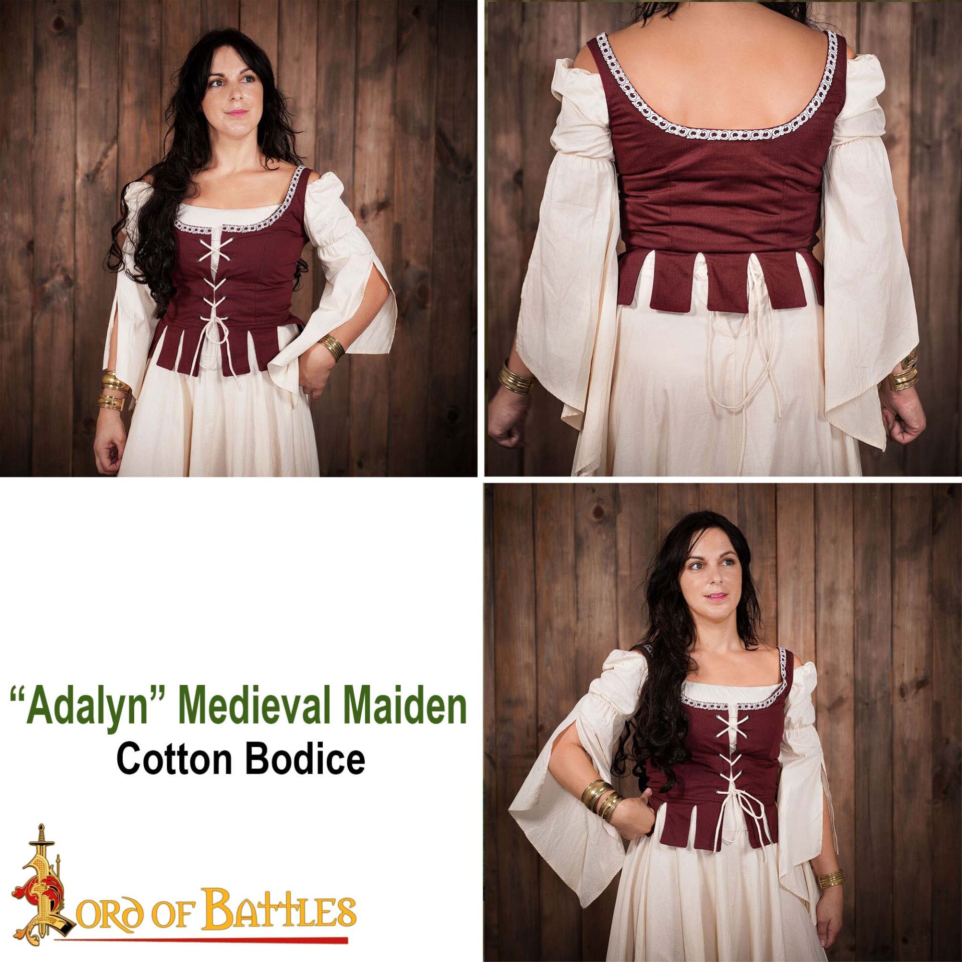 Adalyn Medieval Maiden Cotton Bodice