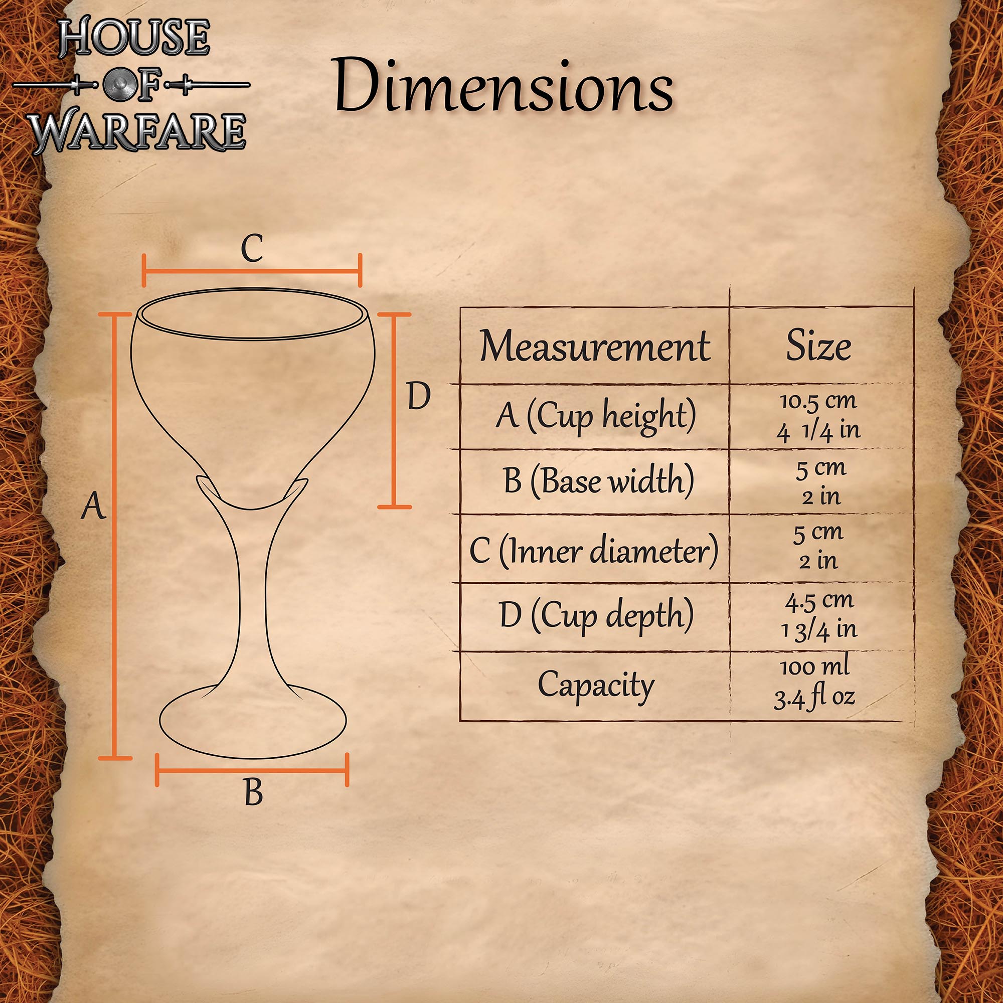 Medieval Brass Goblet