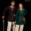 Medieval Viking Cotton Tunic with Embroidery one-300836GR 1 Wool Tunic
