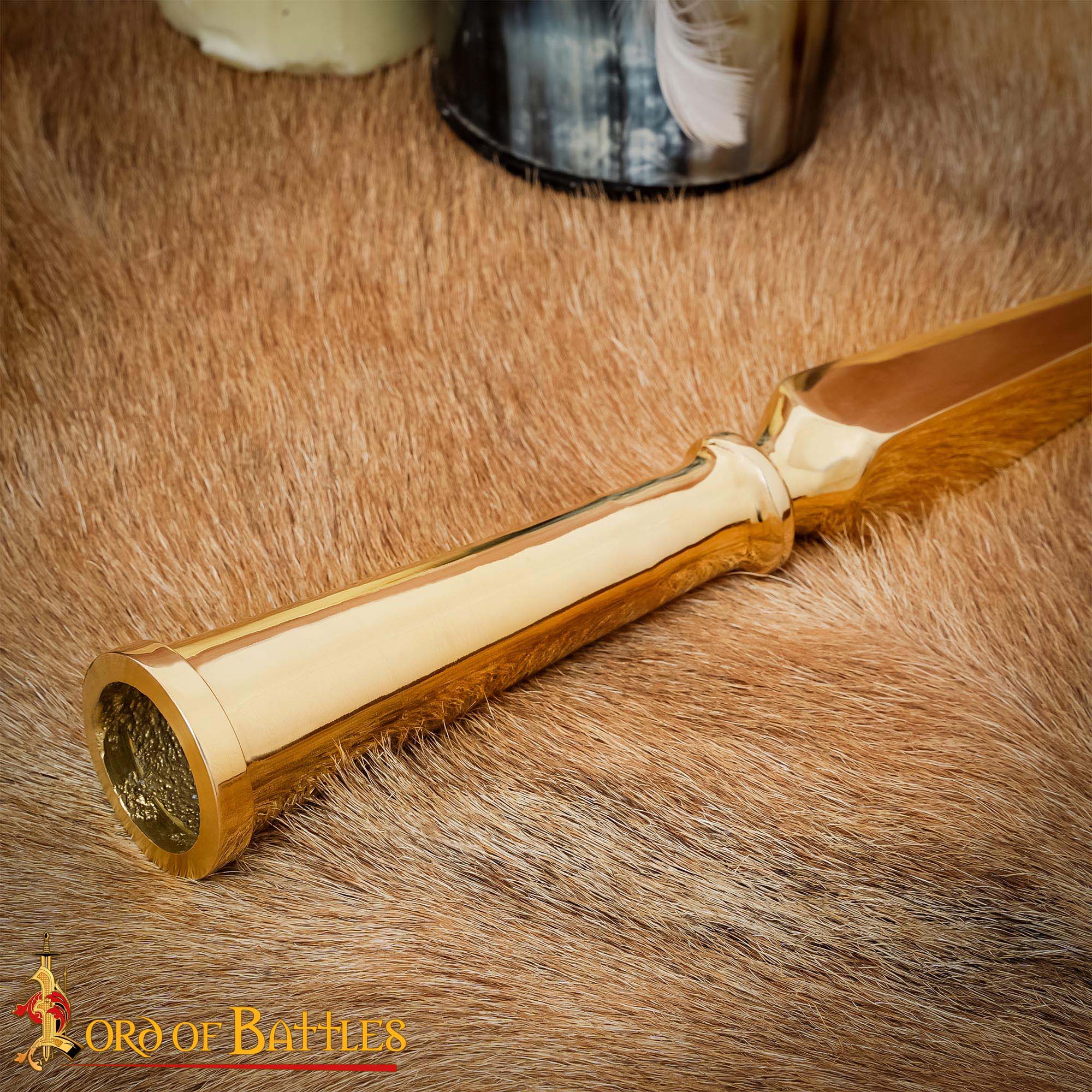 Solid Brass Roman Spear Butt Spike - 1120 7 Solid Brass Roman Spear Butt Spike