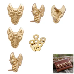 Birka Wolf Viking Belt Stud Replica Set of 5