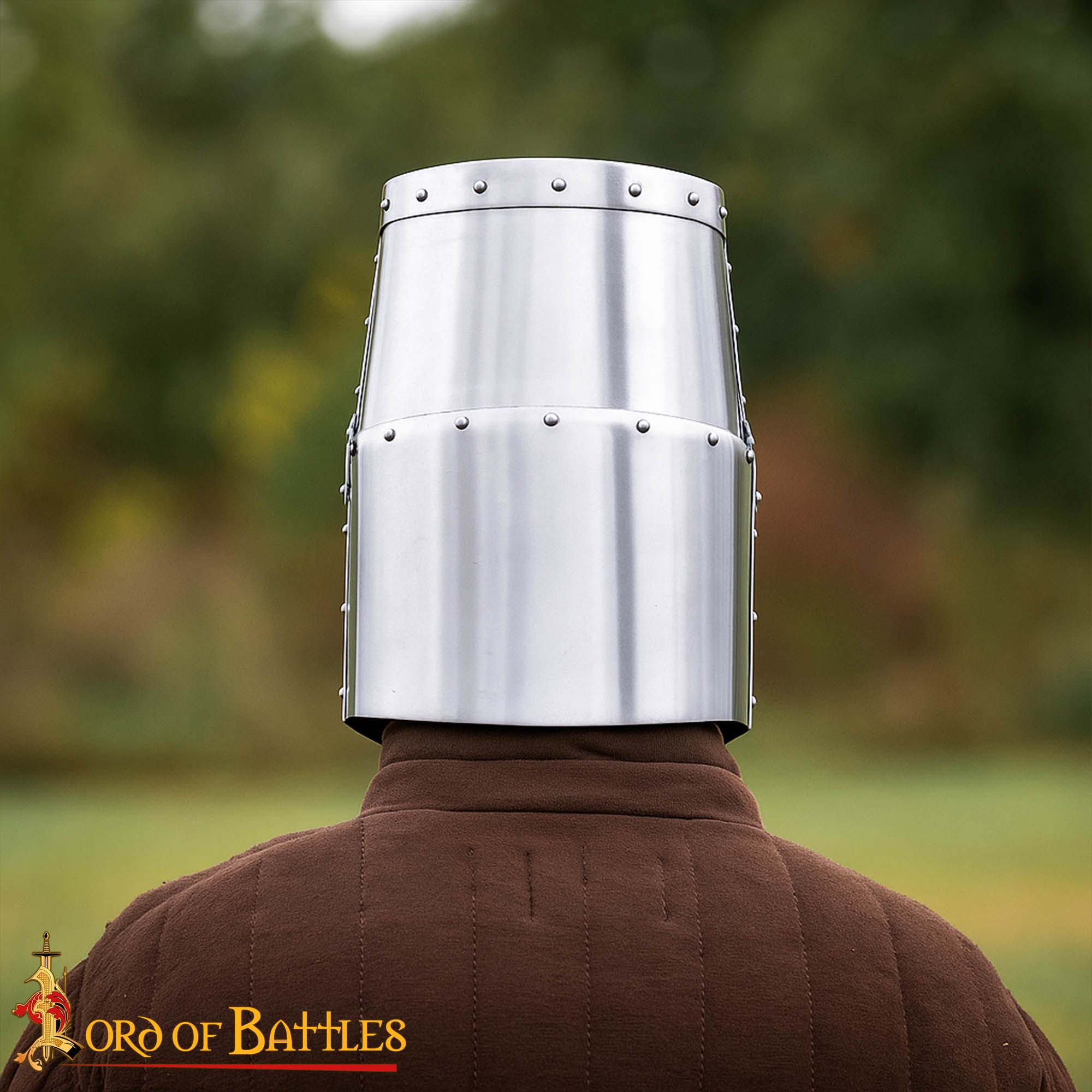13th 14th Century Great Pot Helm Medieval Knight Steel Helmet - 2252PL 6 Great Pot Helm