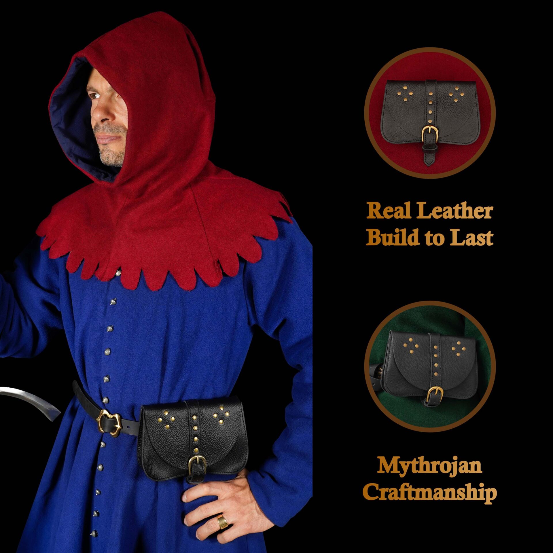 2-helmet stand template Mythrojan Leather Hip Pouch