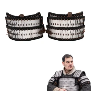 Steel Lamellar Pauldrons 20 Gauge