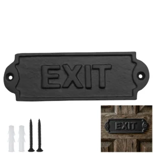 Cast Iron Exit Door Sign