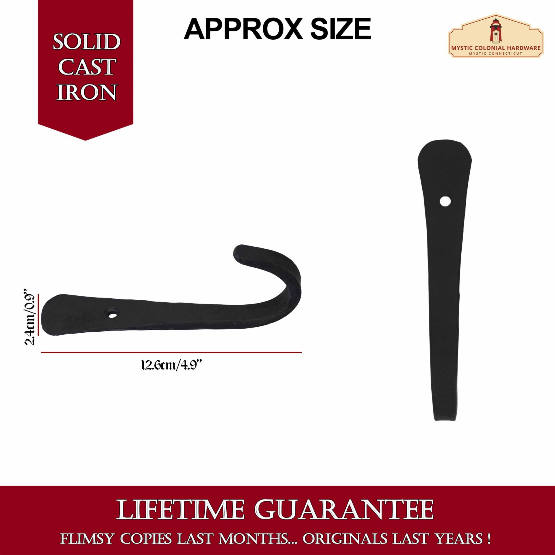 500267OB-2SET_3 Rustic Forged Iron Wall Hooks, Heavy Duty Retro Utility Hooks for Hanging Coat, Bag, Towel, Robe, Hat and More, Finish: Oil Blackened