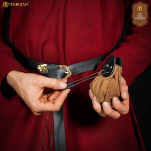 Gold and Dice Suede Leather Drawstring Pouch-300243 Pouch