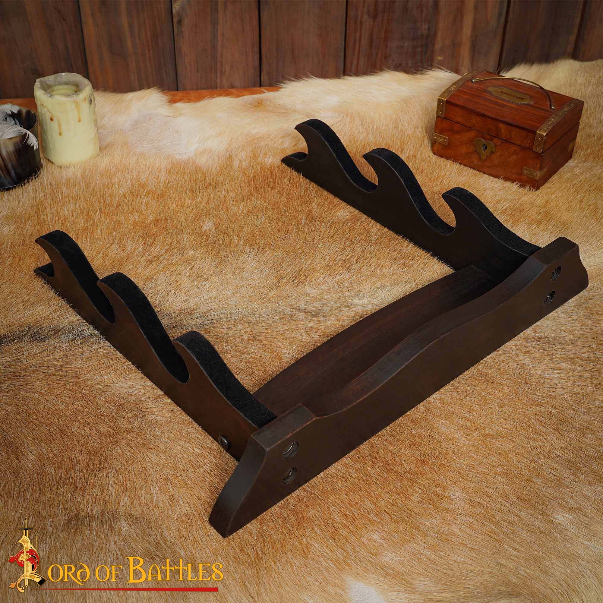 Medieval-Shields-and-swords-acce (4) hardwood axe stand