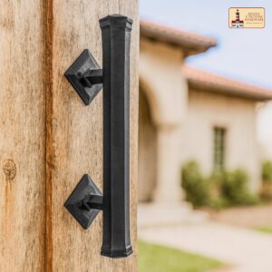 Medieval Style Castle Door Handle: Solid Hand Forged Iron