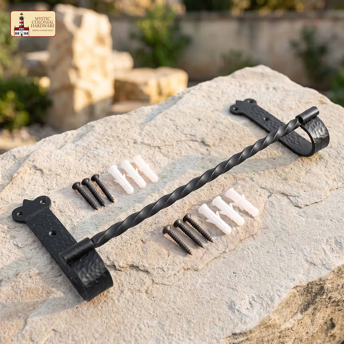 Hand Forged Iron Towel Holder | Rustic Twisted Towel Bar - Image 5