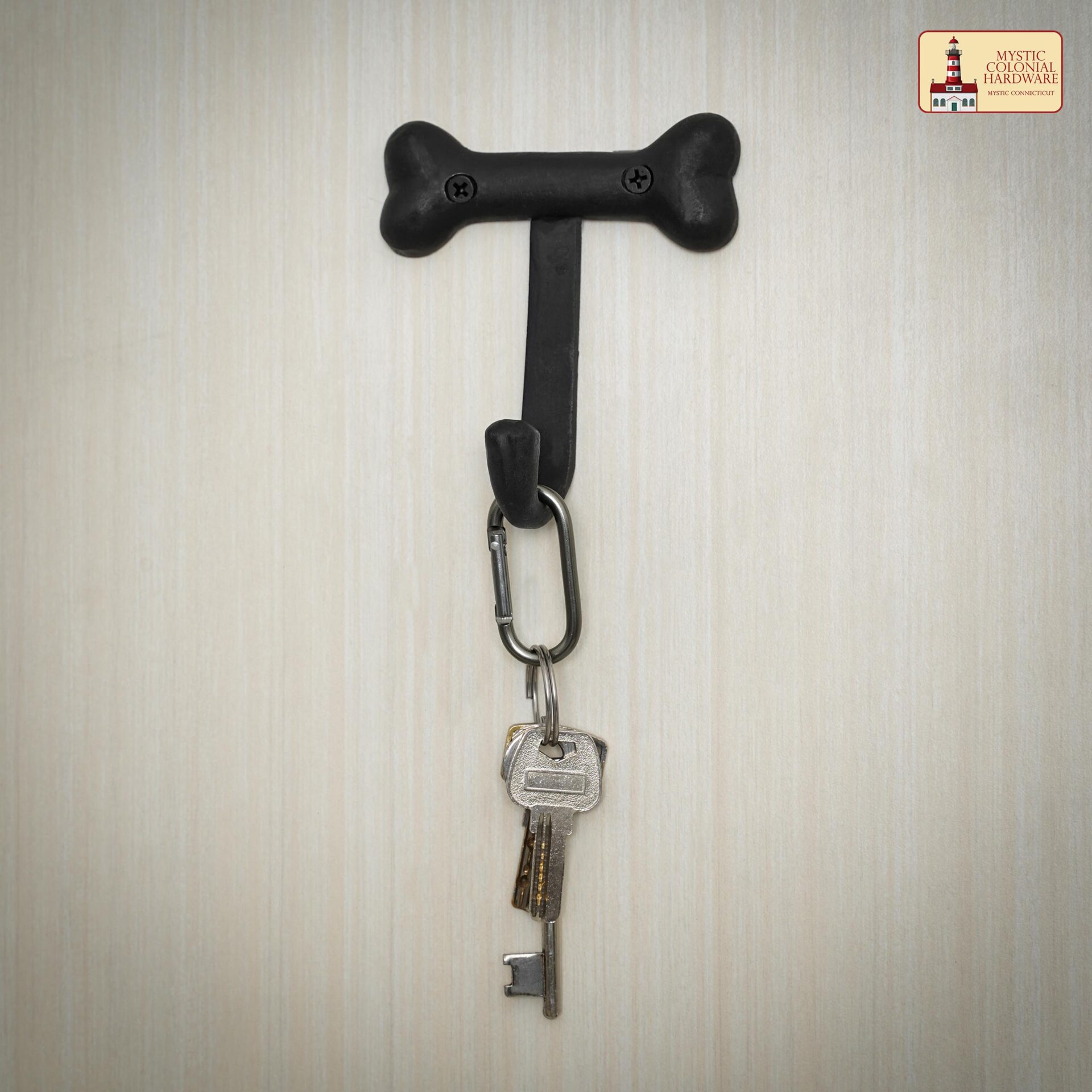 Rustic Cast Iron Wall Hooks, Heavy Duty Retro Utility Hooks for Hanging Coat, Bag, Towel, Robe, Hat and More, Pack of 2, Black