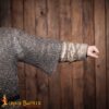 Chainmail Haubergeon 8mm 18 Gauge Round Riveted Mild Steel Medieval Shirt, Half Sleeves - 163N 6 Chainmail Haubergeon