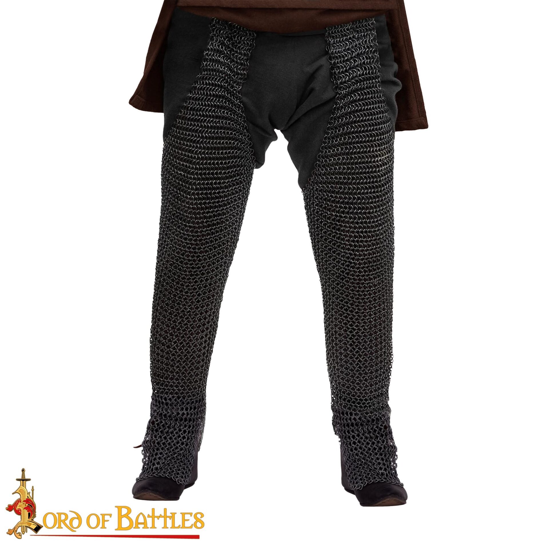 Leggings Mild Steel Butted 10mm16gauge-532BK 3 Round Ring Chainmail Leggings