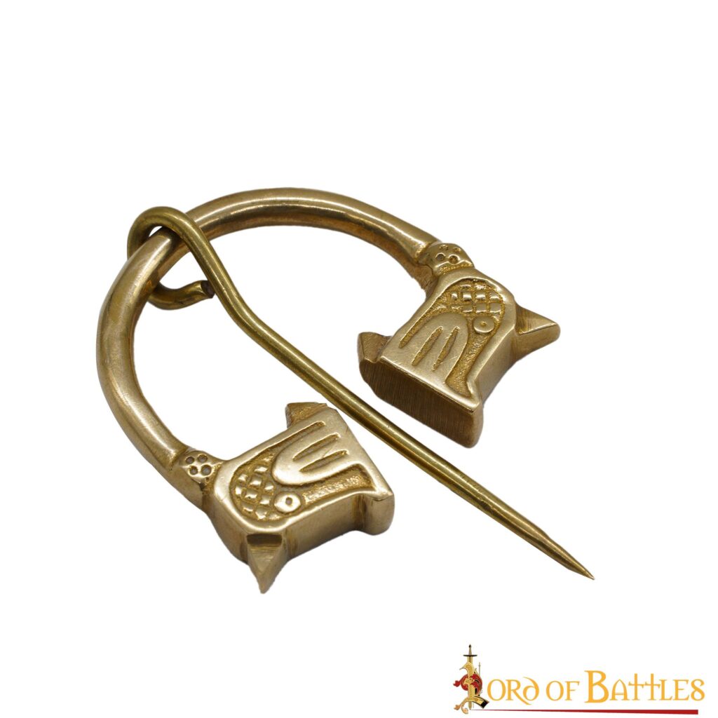 Viking Penannular Brooch Pure Solid Brass Functional Cloak Clasp