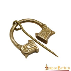 Viking Penannular Brooch Pure Solid Brass Functional Cloak Clasp