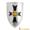 Fantasy Crusader Knight Steel Shield for Décor and Reenactments