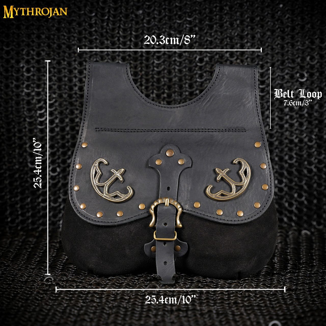 MYTHROJAN LATE MEDIEVAL KIDNEY POUCH historical 14th-15th century bollock purse 10”×10”