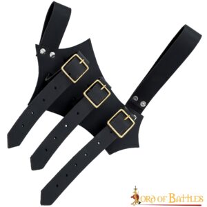 Medieval Leather Sword and Axe Frog Handcrafted from Genuine Leather