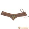 Medieval Leather Accessory with Antique Brass Mount