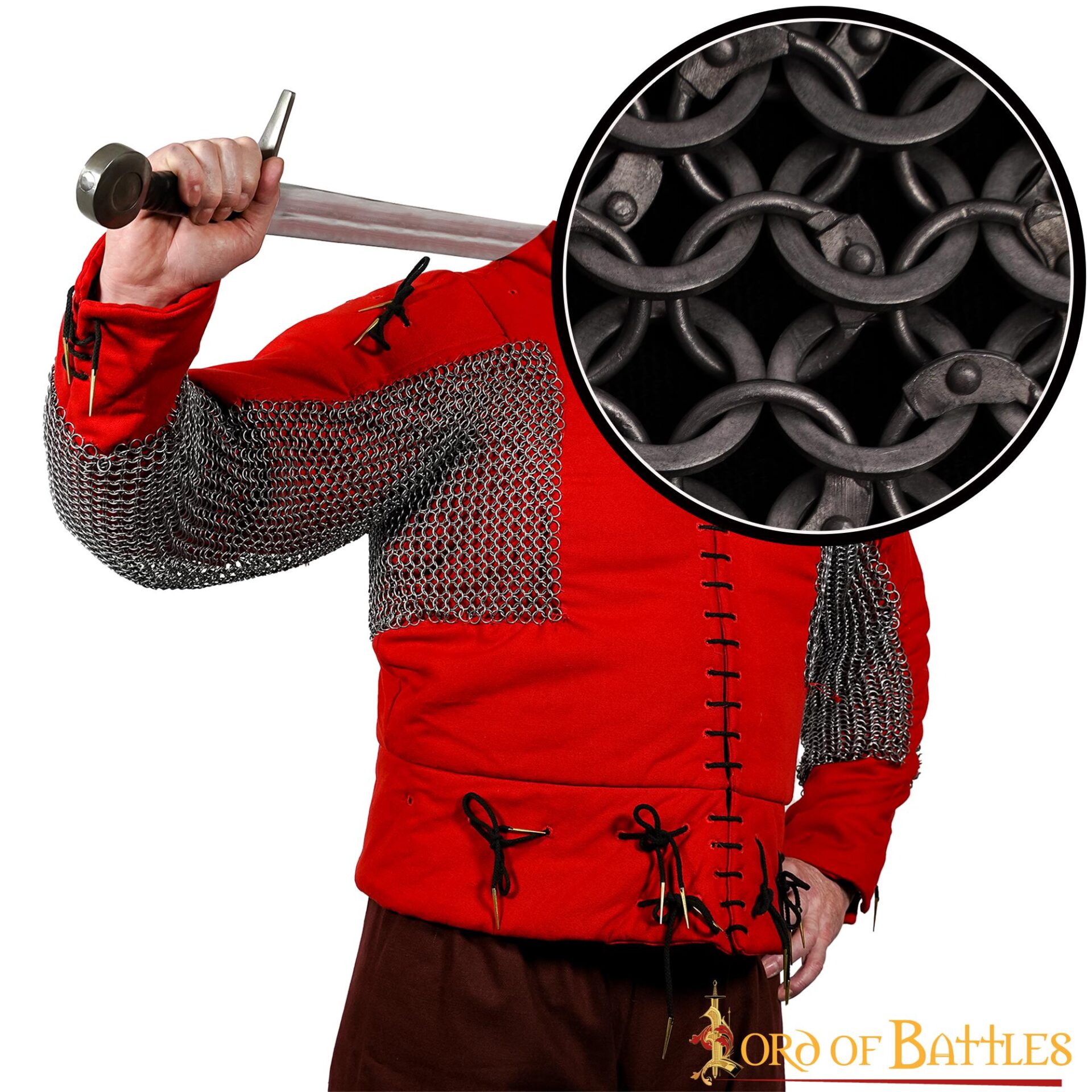 Medieval Chainmail Voiders Alternating Dome Riveted Round Steel Rings