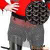 Flat Ring Chainmail Skirt, Riveted and Alternating, ID 6 mm, Natural