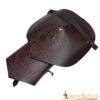 Single Viking Leather Pauldron With Yggdrasil Mjolnir Embossing Single Viking Leather Pauldron With Yggdrasil Mjolnir Embossing