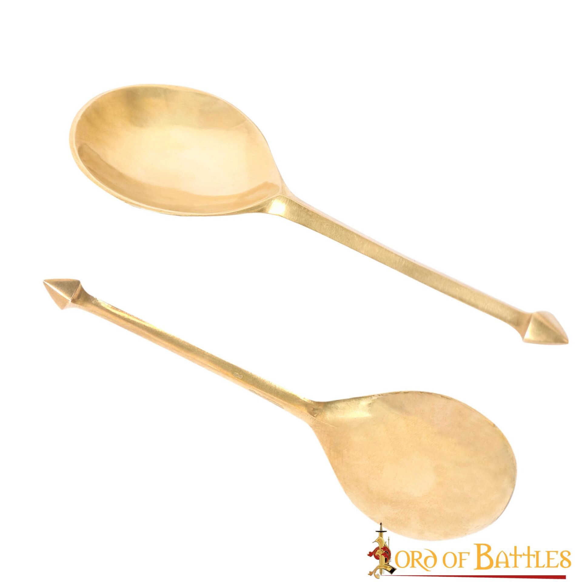 Roman Spoon Pure Solid Brass Functional Cutlery Set of Two Pieces Roman Spoon Pure Solid Brass Functional Cutlery Set of Two Pieces