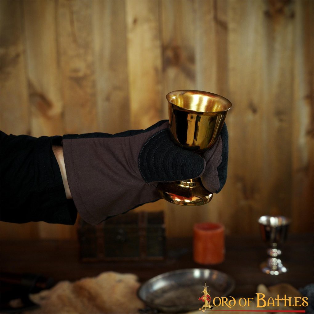 Padded Mitten Gloves Handcrafted Canvas Cotton Quilted Protection