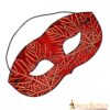 Genuine Leather Eye Mask with Embossed Maple Leaf Motifs
