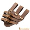 Tri Buckle Angled Sword Frog Genuine Leathercraft