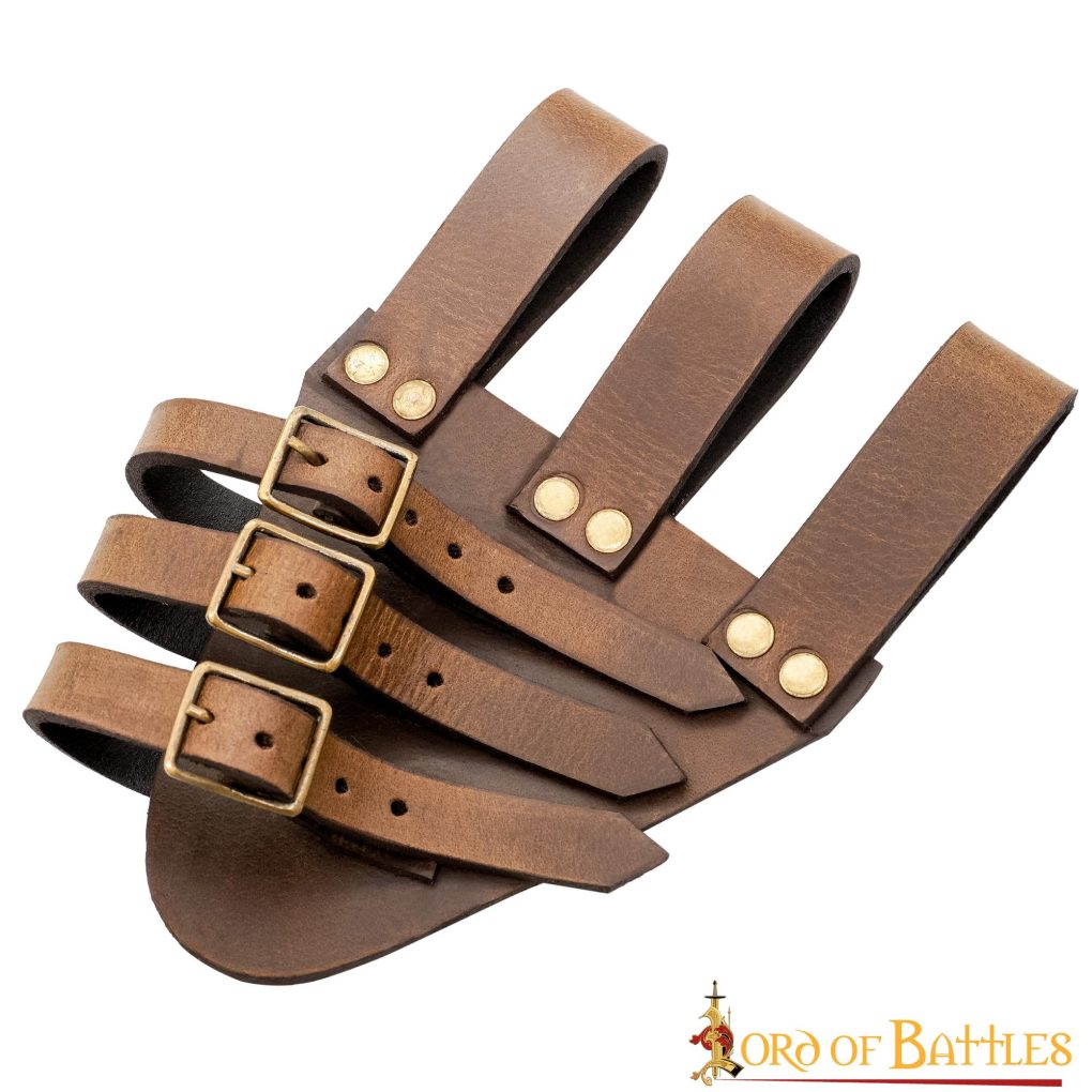 Tri Buckle Angled Sword Frog Genuine Leathercraft