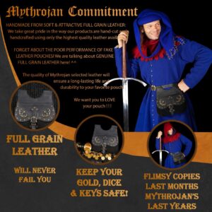 MYTHROJAN LATE MEDIEVAL KIDNEY POUCH historical 14th-15th century bollock purse 10”×10”