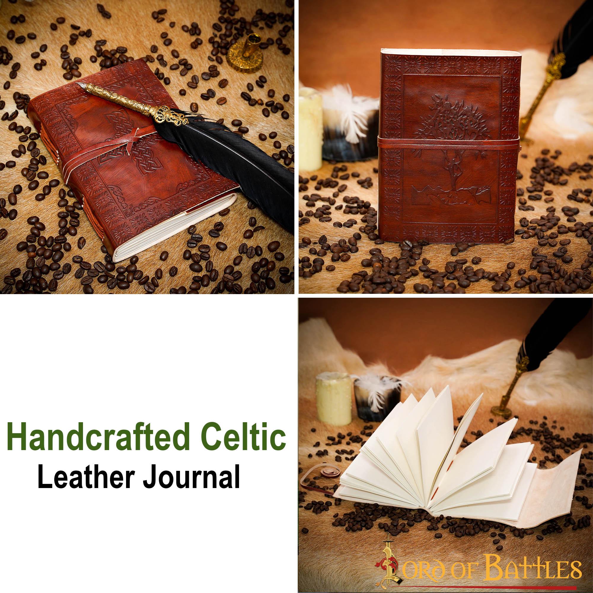 Leather Journal with Celtic Cross and Tree of Life Leather Journal with Celtic Cross and Tree of Life