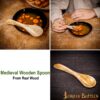 Medieval Functional Wooden Spoon Handmade from Genuine Wood Medieval Functional Wooden Spoon Handmade from Genuine Wood