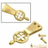 Quatrefoil Pure Solid Brass Belt End Chape Set of 5
