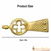 Quatrefoil Pure Solid Brass Belt End Chape Set of 5