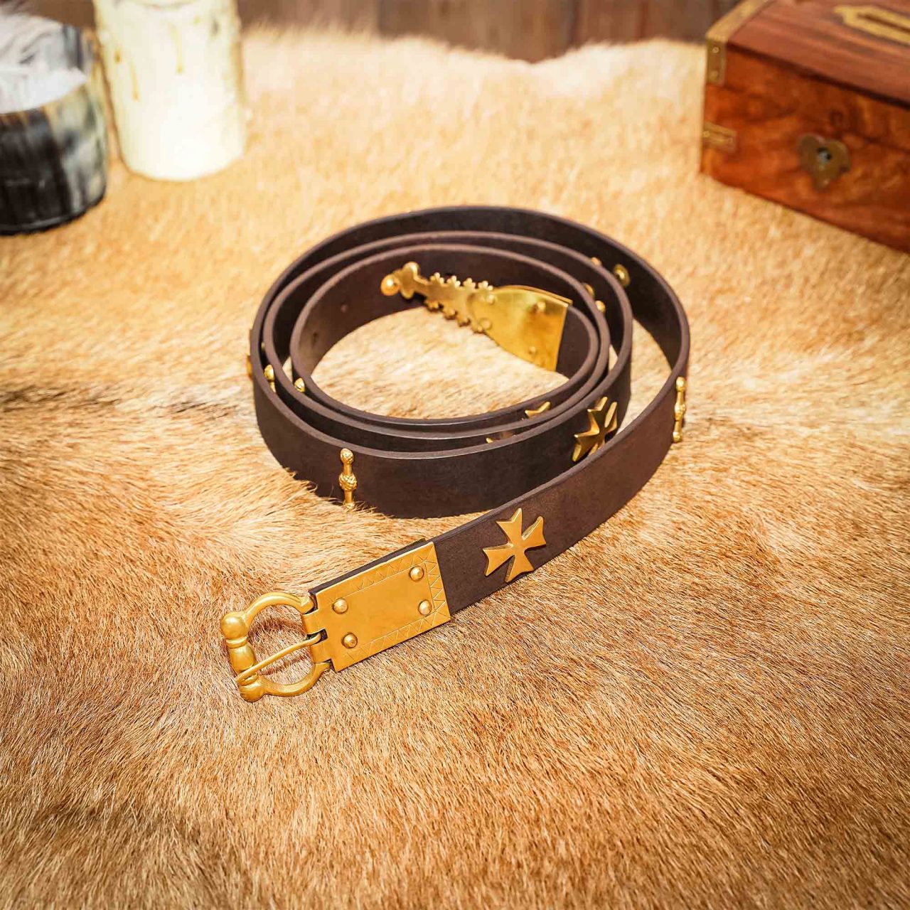 25297CBR_6 Medieval Leather Belt